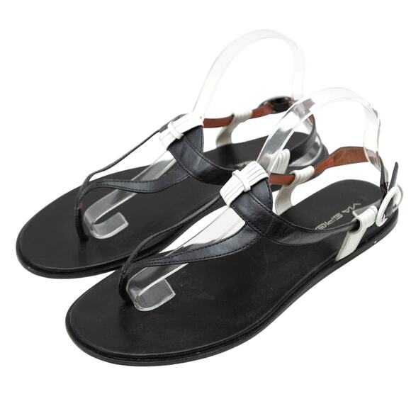 Via Spiga Shoes - Via Spiga Capris Black White Sandals Size 10